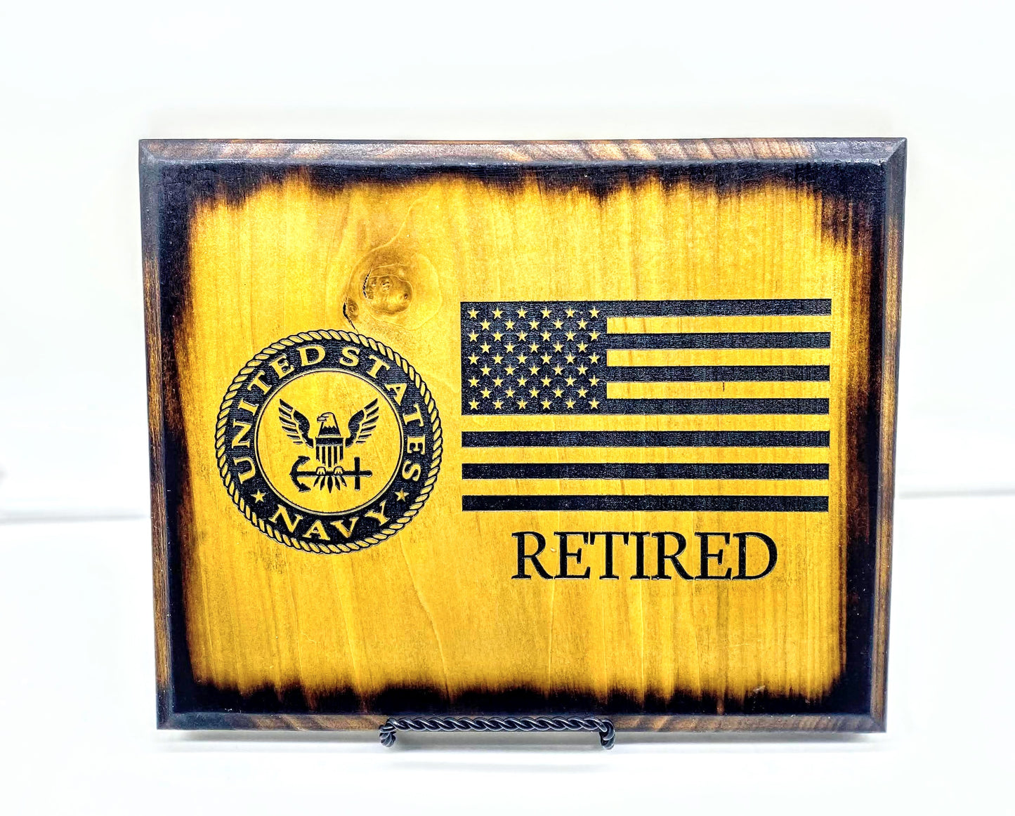 Military Retired Plaque
