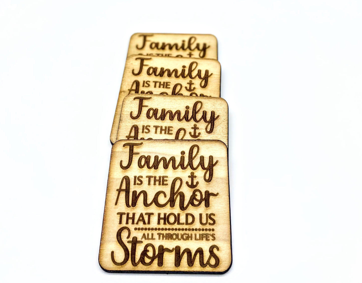 Family is the Anchor That Holds Us All Through Life's Storms - Coaster Set