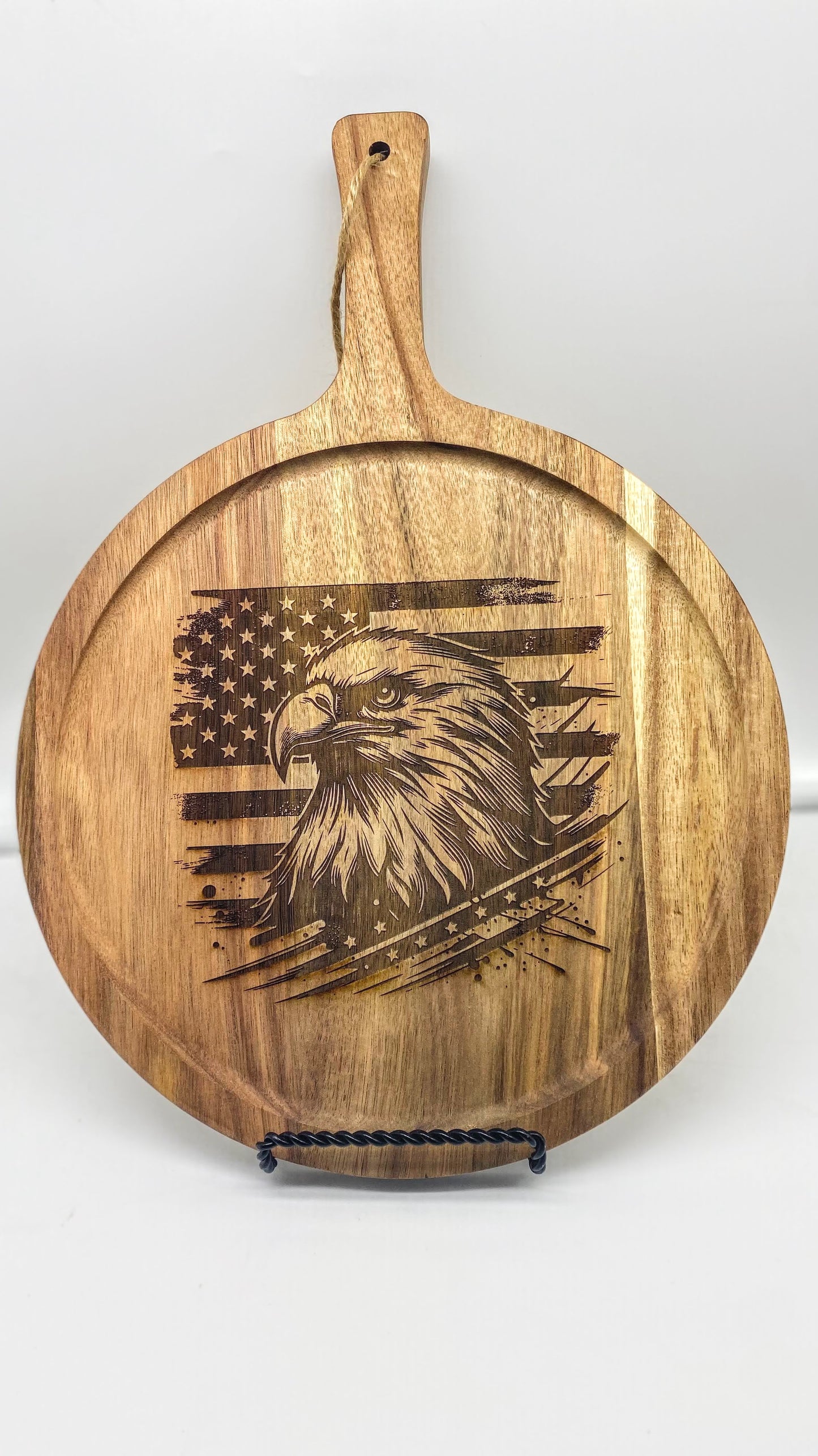 Wood Cutting Board with Handle, Acacia Wood Cutting Board, Charcuterie Board/Serving Board/Cheese, Bread, Vegetables & Fruits Chopping Kitchen