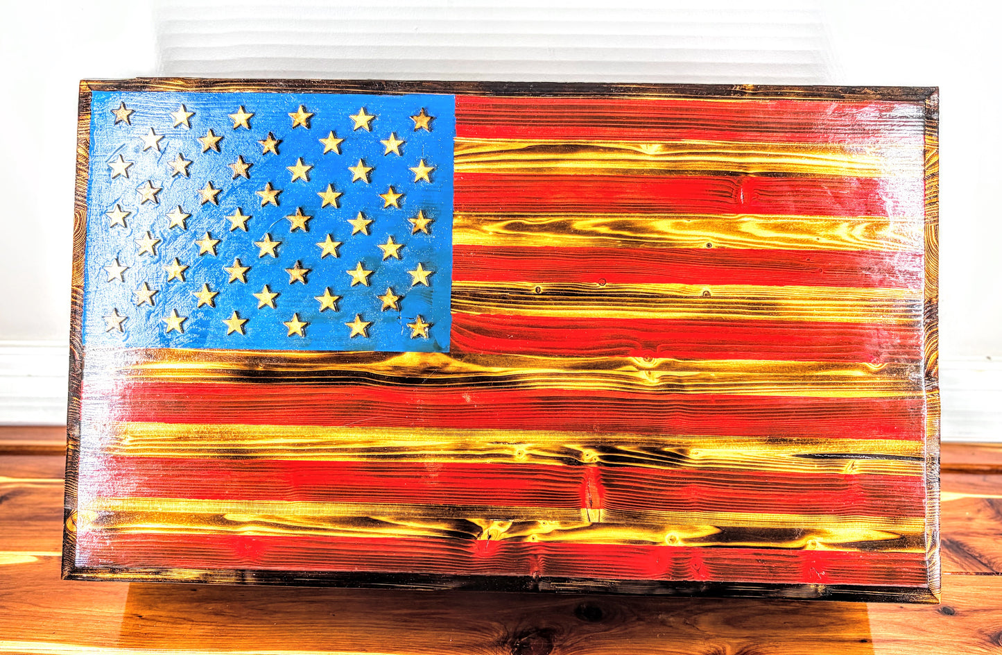 Wooden USA Flag Box | Concealment Box | Storage Box